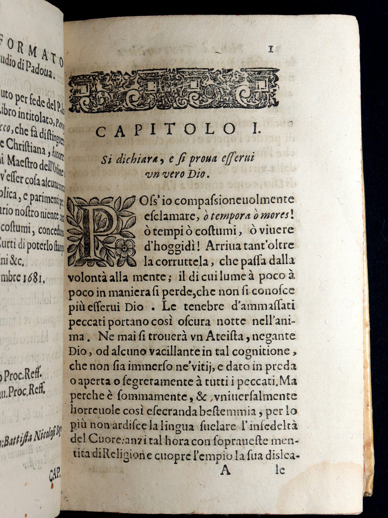 1682 Rare Italian Theological Treatise - Paragone Dogmatico by Innocenzo Pencini