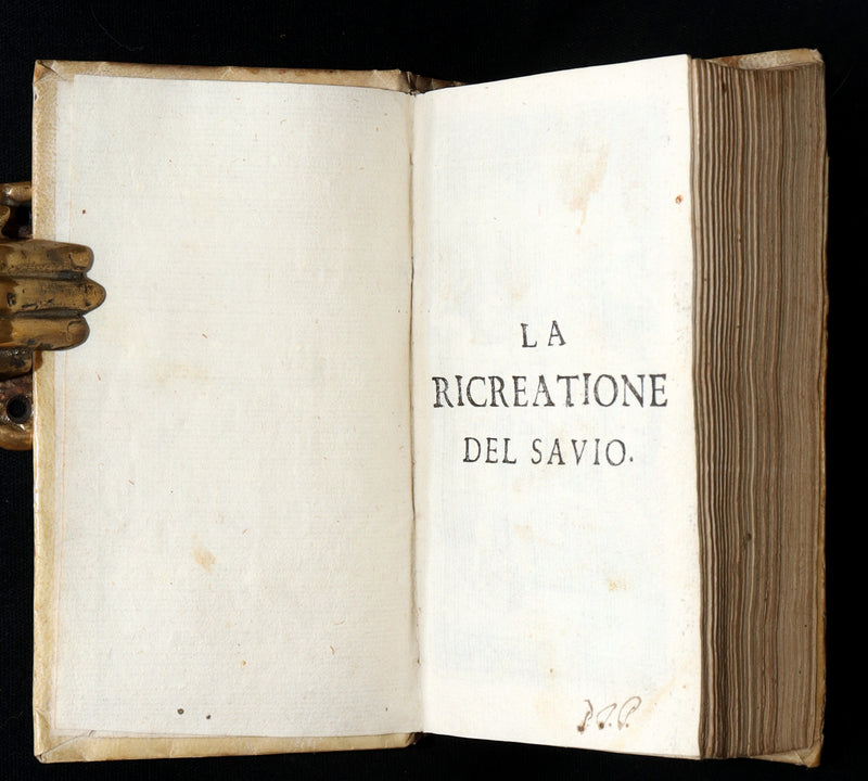 1660 Rare Italian Jesuit Philosophical Treatise - La Ricreatione del Savio