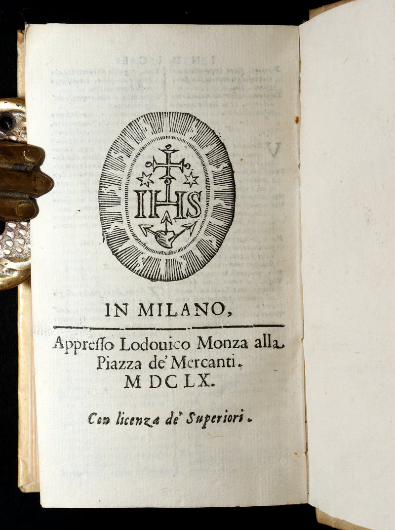 1660 Rare Italian Jesuit Philosophical Treatise - La Ricreatione del Savio