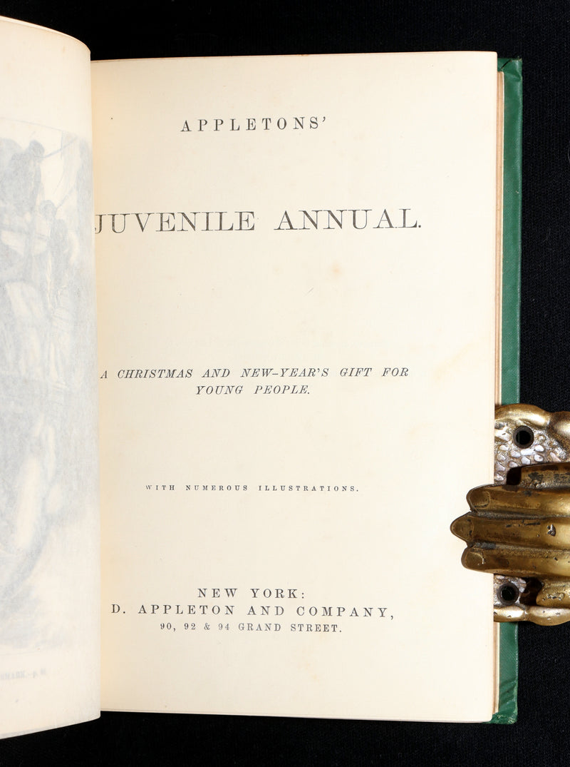 1869 Rare First Appleton’s Juvenile Annual – Illustrated Children’s Gift Book