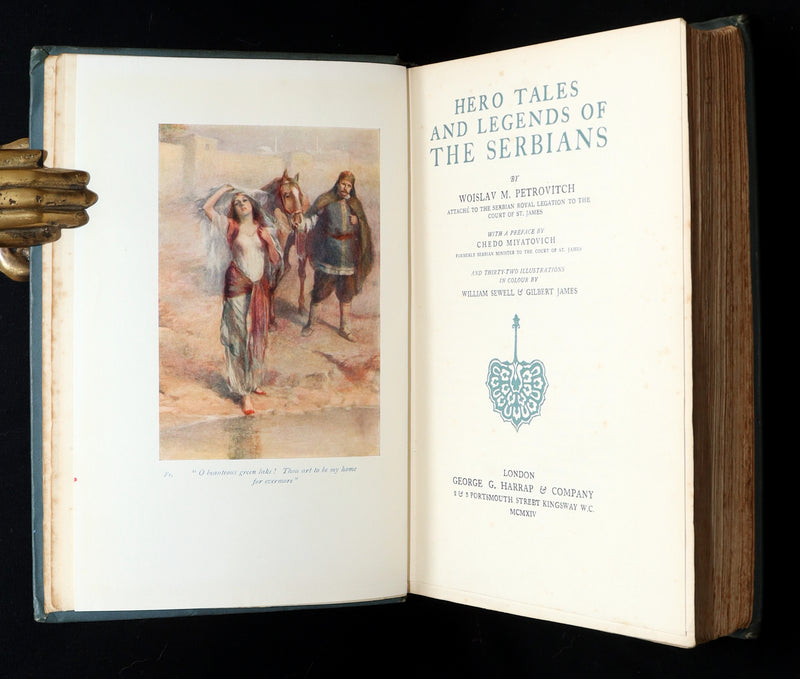 1914 First Edition - Hero Tales and Legends of the Serbians, Color Illustrated