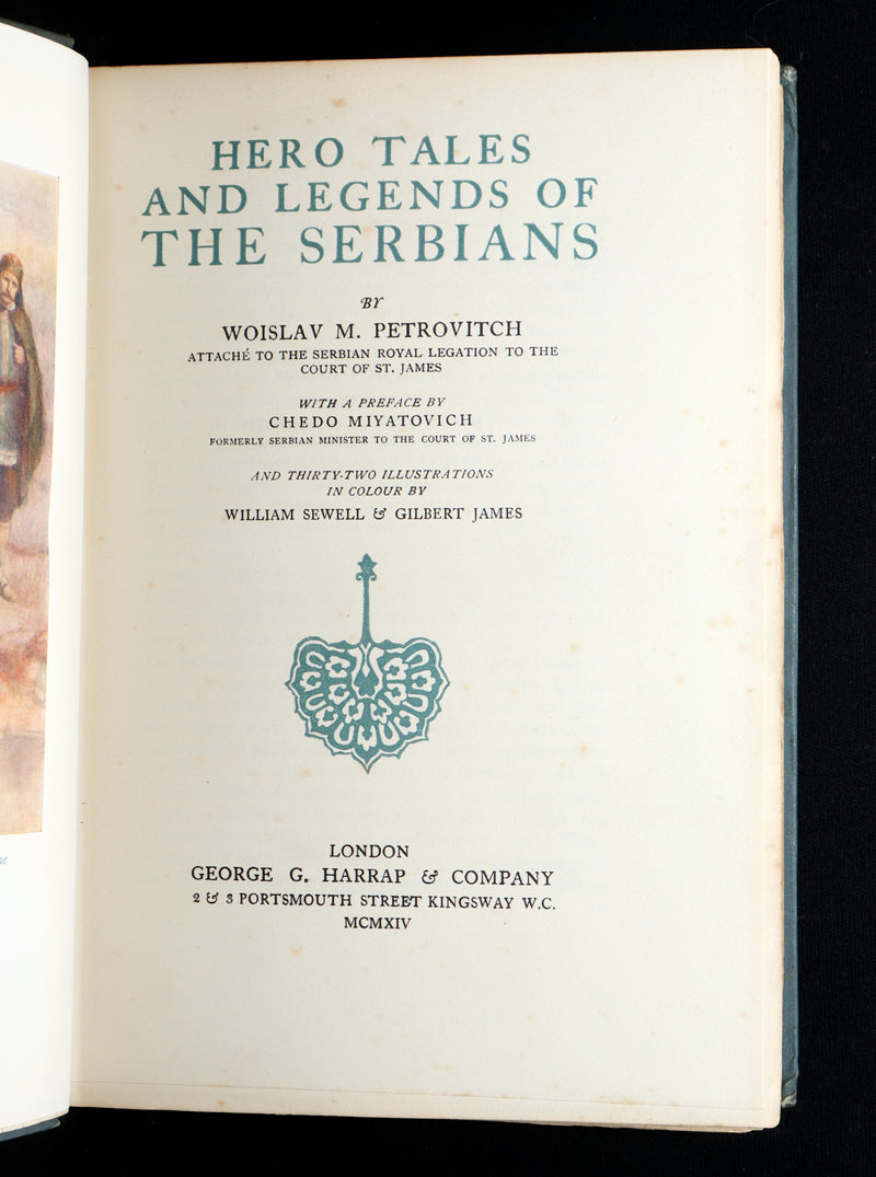 1914 First Edition - Hero Tales and Legends of the Serbians, Color Illustrated
