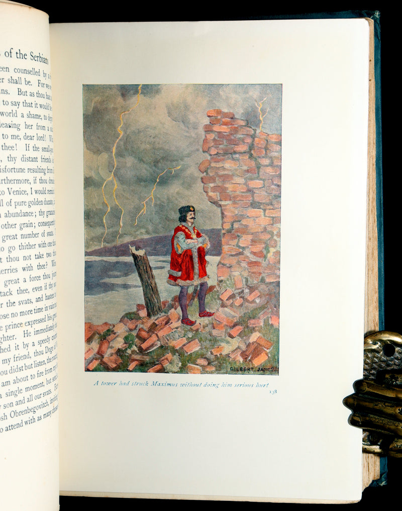 1914 First Edition - Hero Tales and Legends of the Serbians, Color Illustrated