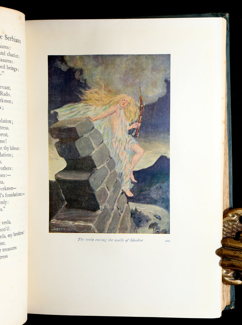 1914 First Edition - Hero Tales and Legends of the Serbians, Color Illustrated