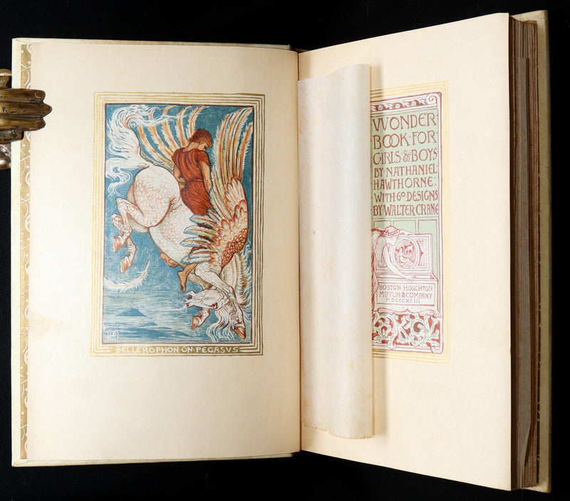 1893 Rare De Luxe Limited Edition - A Wonder Book Illustrated by Walter Crane
