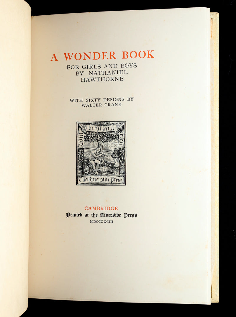 1893 Rare De Luxe Limited Edition - A Wonder Book Illustrated by Walter Crane