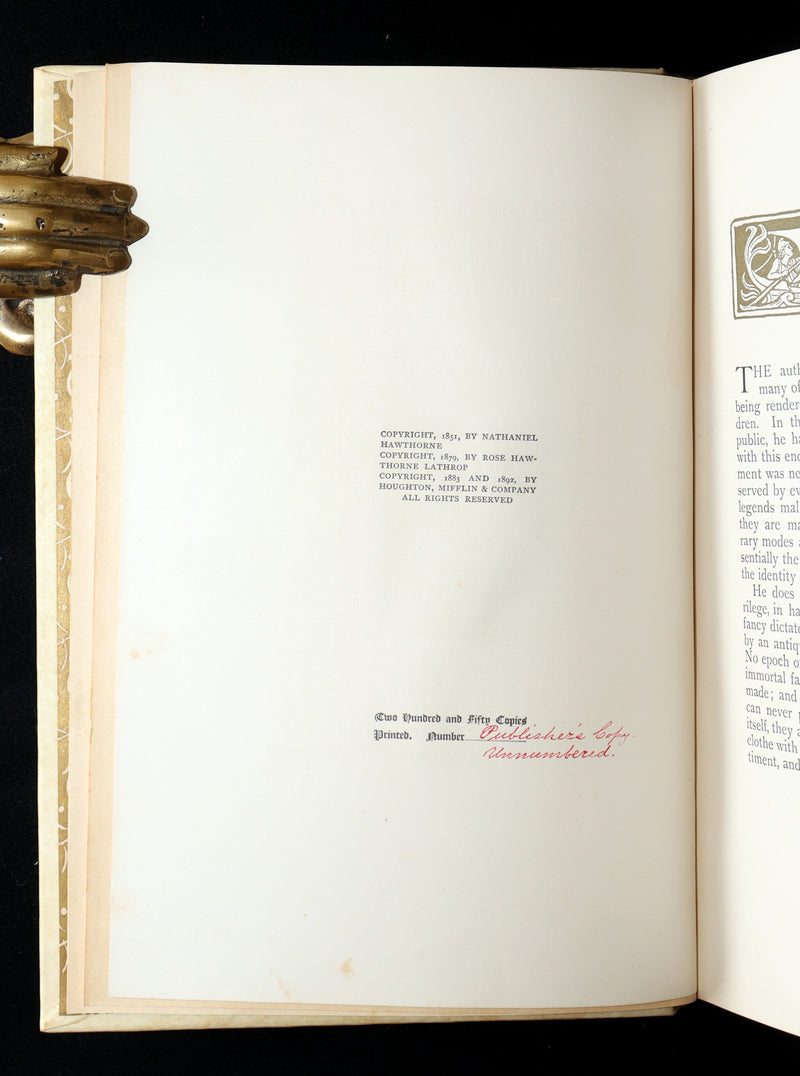1893 Rare De Luxe Limited Edition - A Wonder Book Illustrated by Walter Crane