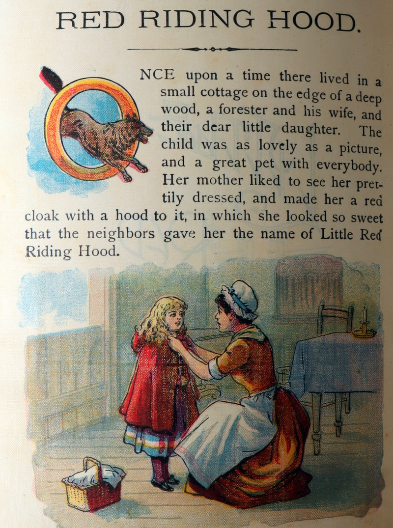 1896 Rare McLoughlin Bros Linen Edition – Little Red Riding Hood