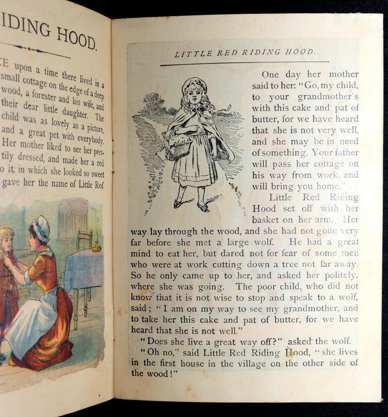 1896 Rare McLoughlin Bros Linen Edition – Little Red Riding Hood