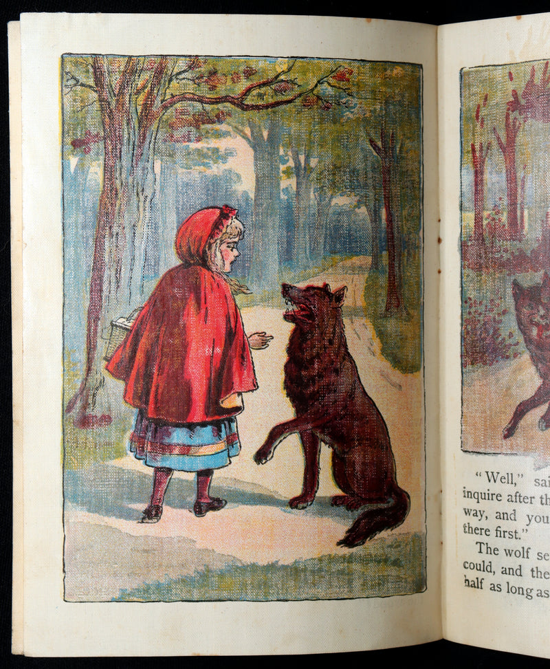 1896 Rare McLoughlin Bros Linen Edition – Little Red Riding Hood