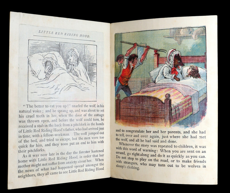 1896 Rare McLoughlin Bros Linen Edition – Little Red Riding Hood