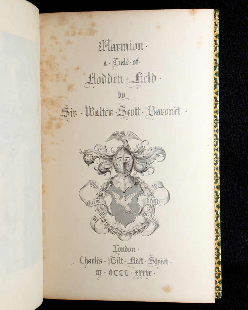 1839 Rare 1st Illustrated Edition – Marmion A Tale of Flodden Field Walter Scott