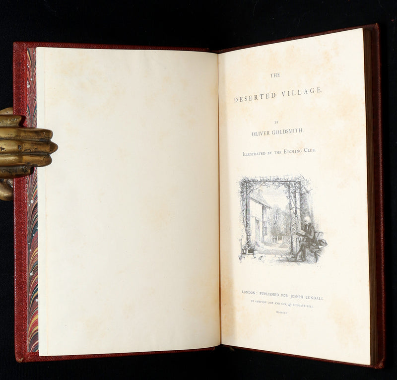 1855 The Deserted Village by Oliver Goldsmith – Illustrated by the Etching Club