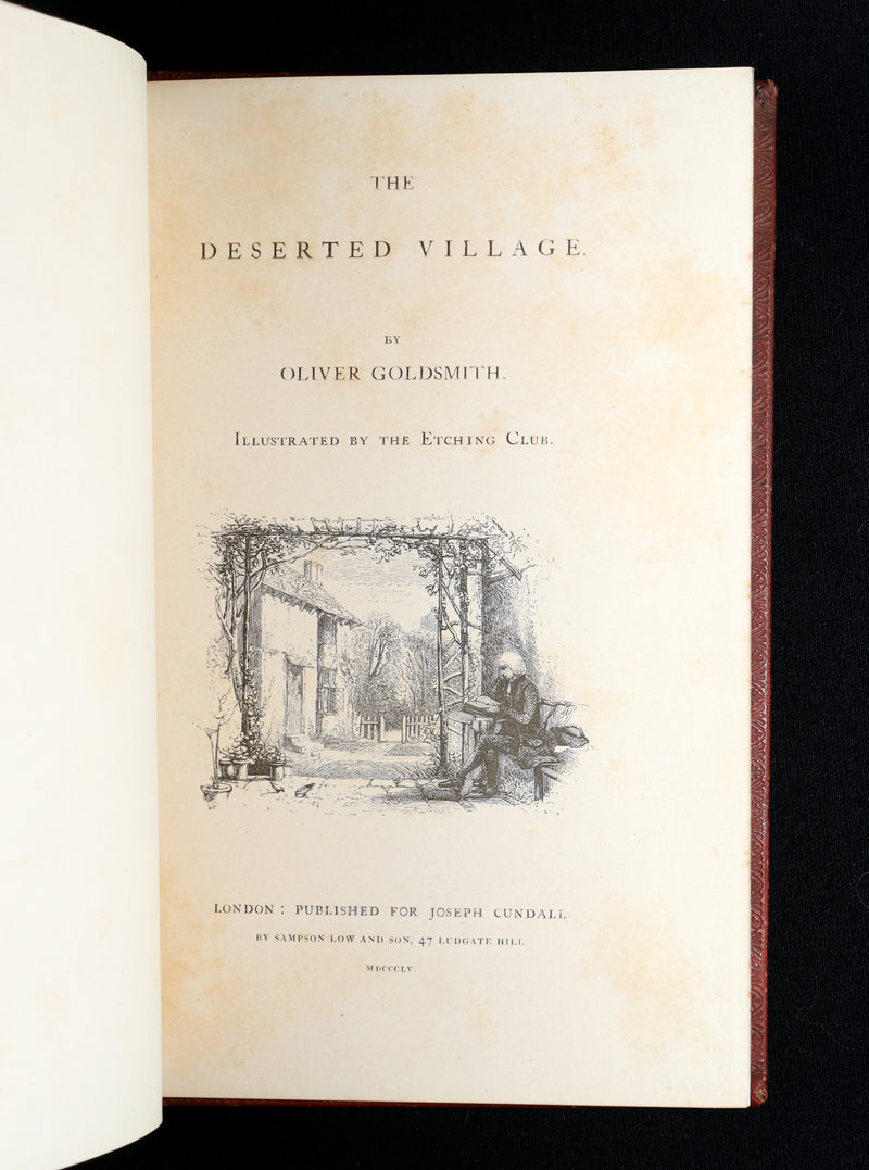 1855 The Deserted Village by Oliver Goldsmith – Illustrated by the Etching Club