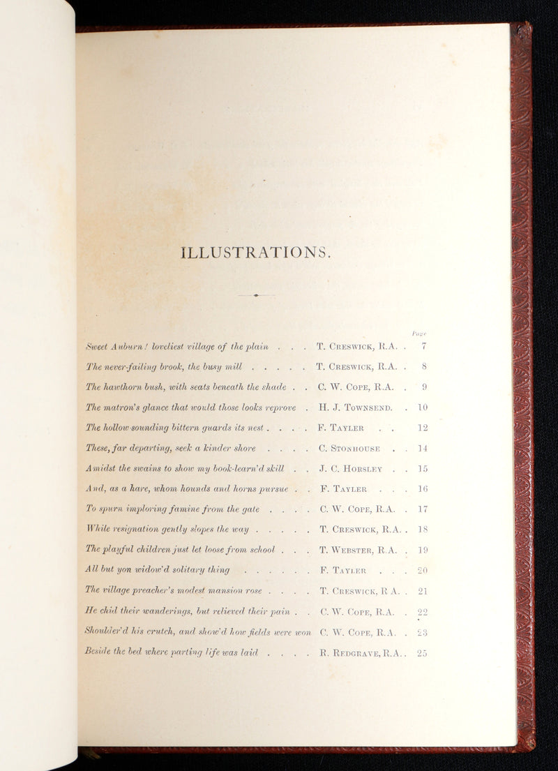 1855 The Deserted Village by Oliver Goldsmith – Illustrated by the Etching Club