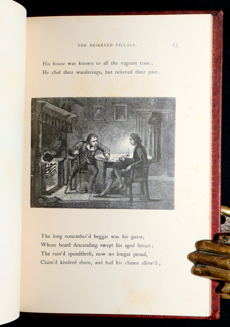 1855 The Deserted Village by Oliver Goldsmith – Illustrated by the Etching Club