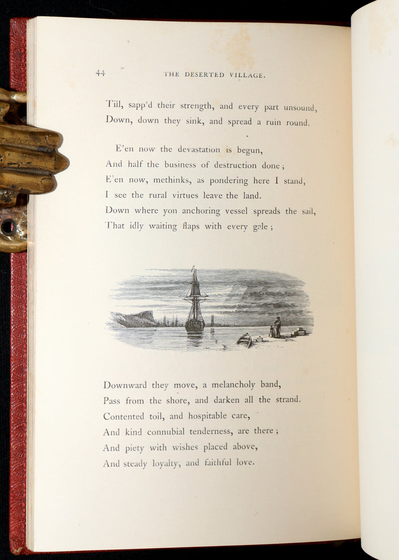 1855 The Deserted Village by Oliver Goldsmith – Illustrated by the Etching Club