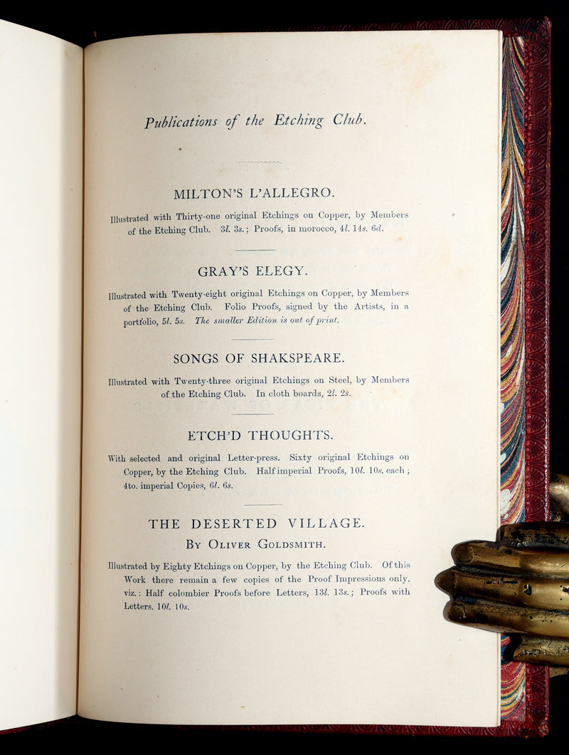 1855 The Deserted Village by Oliver Goldsmith – Illustrated by the Etching Club