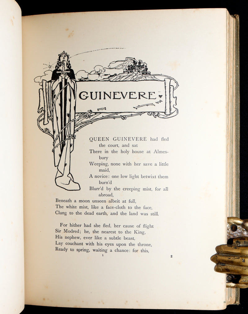 1912 First Edition - Tennyson's GUINEVERE by Pre-Raphaelite Florence Harrison
