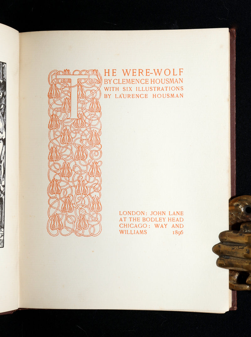 1896 Rare First Edition - The Were-Wolf by Clemence Housman. Illustrated