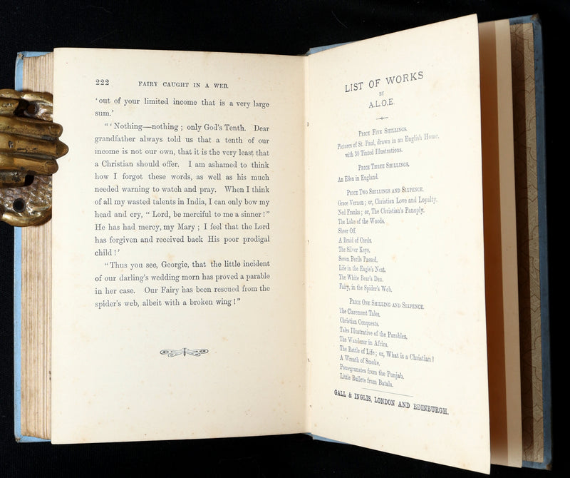 1890 Scarce First Edition - Fairy in the Spider’s Web by A.L.O.E., Illustrated