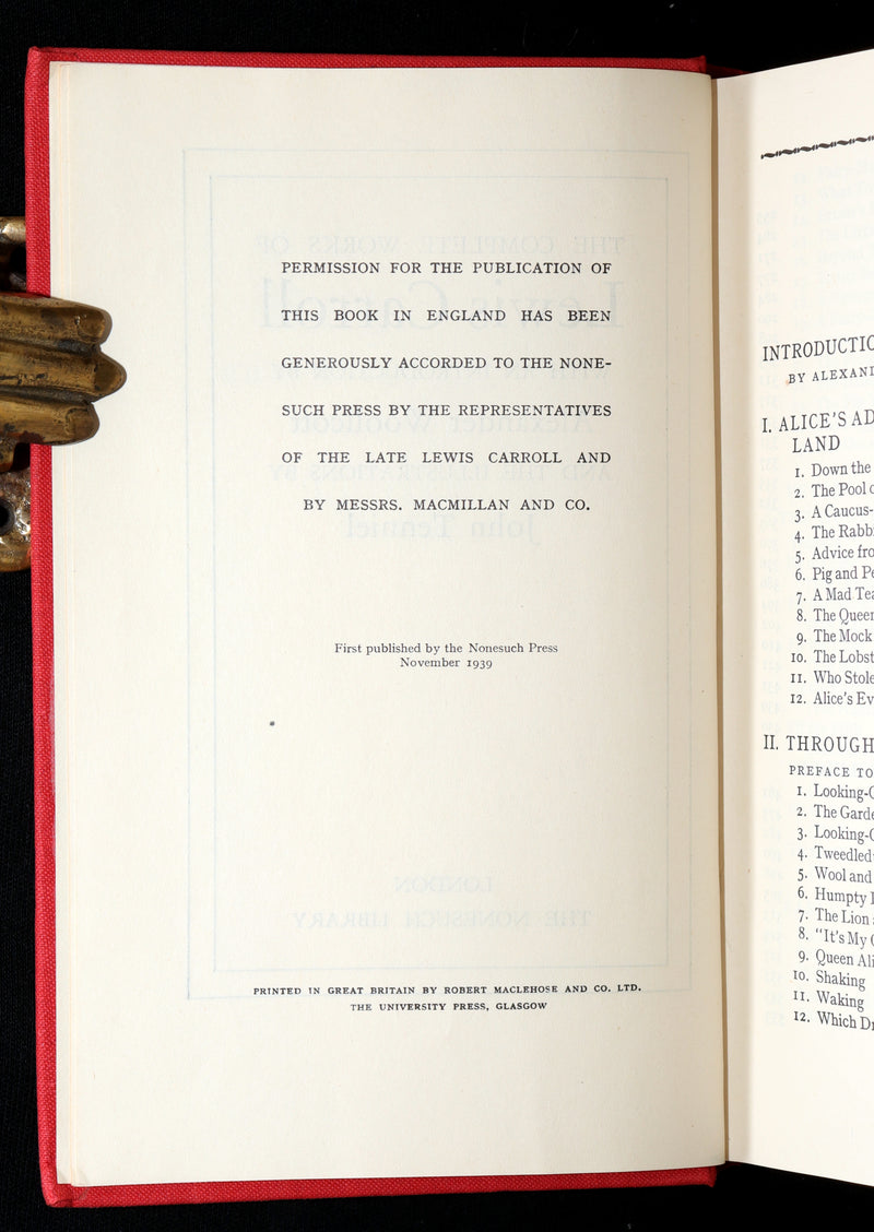 1939 Nonesuch Complete Works of Lewis Carroll - Alice’s Adventures in Wonderland