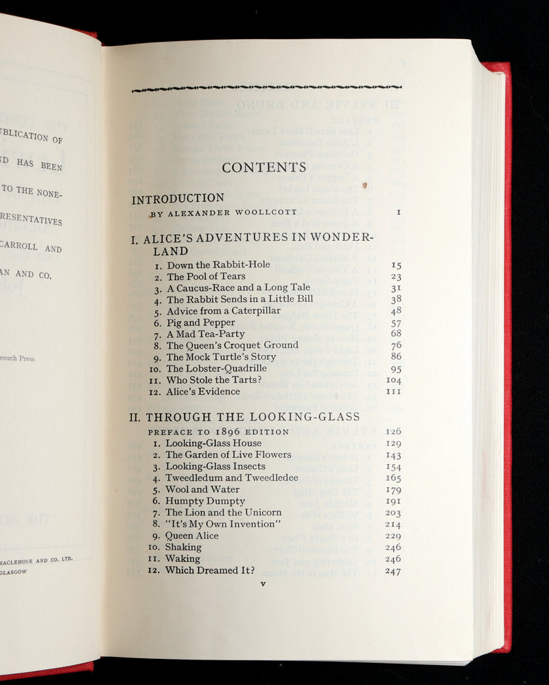1939 Nonesuch Complete Works of Lewis Carroll - Alice’s Adventures in Wonderland