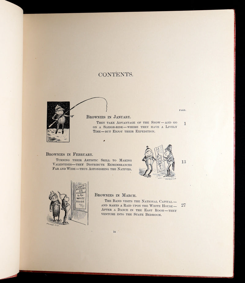 1893 Rare First UK Edition - The Brownies at Home Illustrated by Palmer Cox