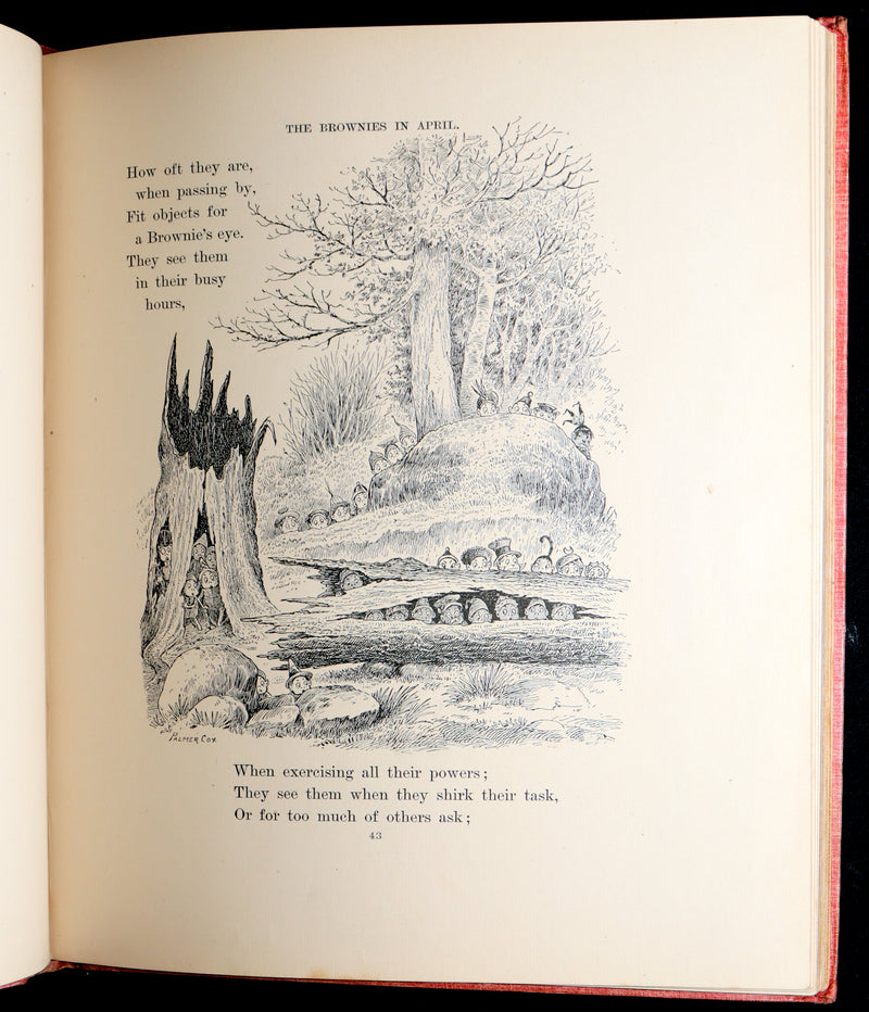 1893 Rare First UK Edition - The Brownies at Home Illustrated by Palmer Cox