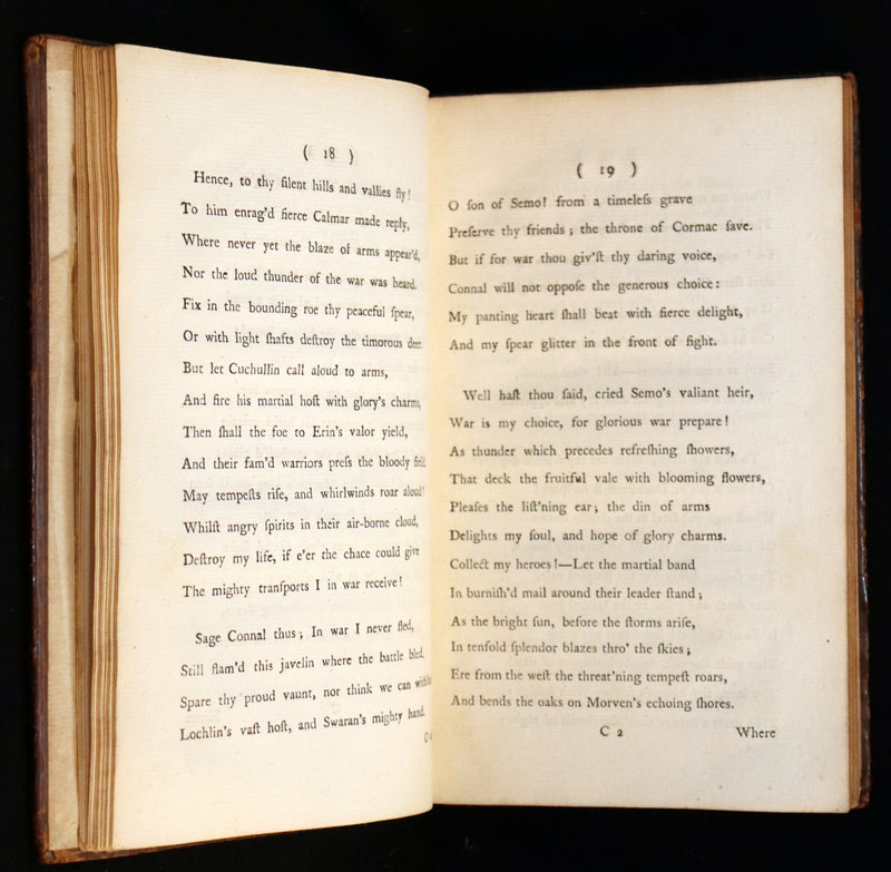 1772 Rare Oxford Edition - Fingal, A Poem by Ossian Translated by Macpherson