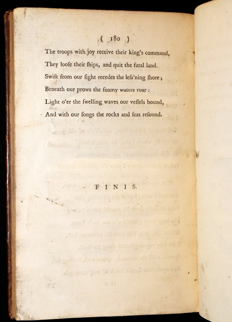 1772 Rare Oxford Edition - Fingal, A Poem by Ossian Translated by Macpherson