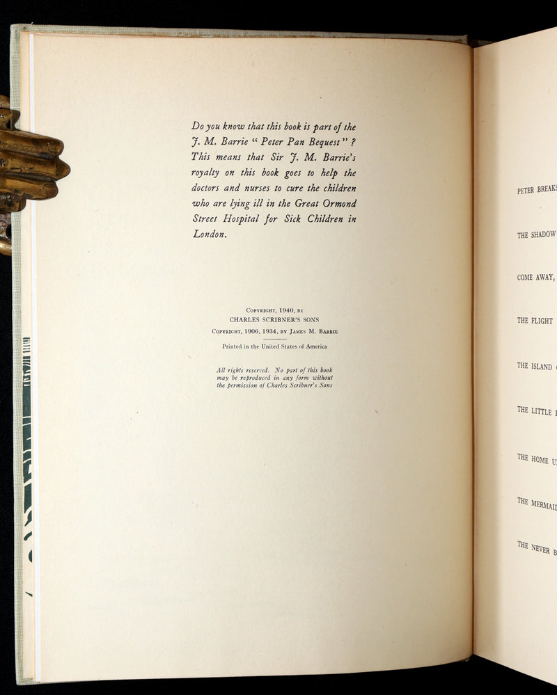 1940 First Edmund Blampied Illustrated Edition - Peter Pan and Wendy