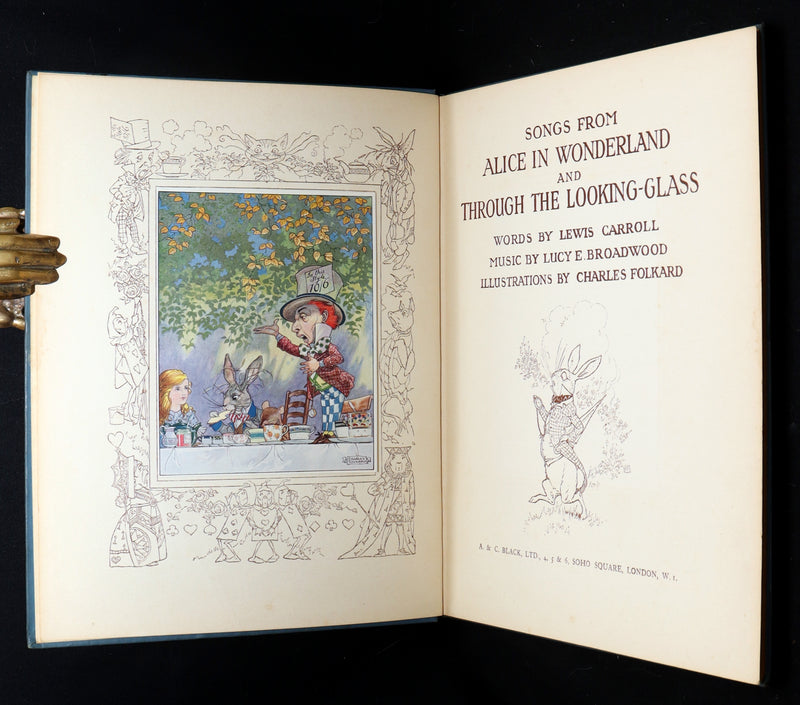1921 Rare Songs from Alice in Wonderland Illustrated by Charles Folkard 1stED