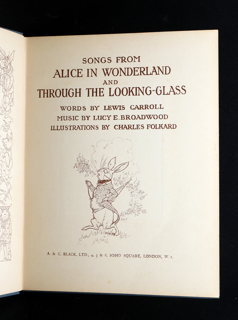 1921 Rare Songs from Alice in Wonderland Illustrated by Charles Folkard 1stED