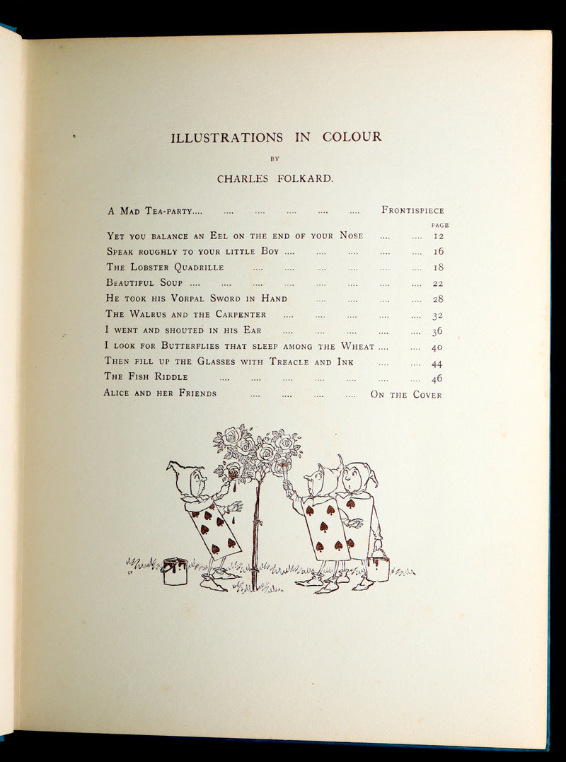 1921 Rare Songs from Alice in Wonderland Illustrated by Charles Folkard 1stED