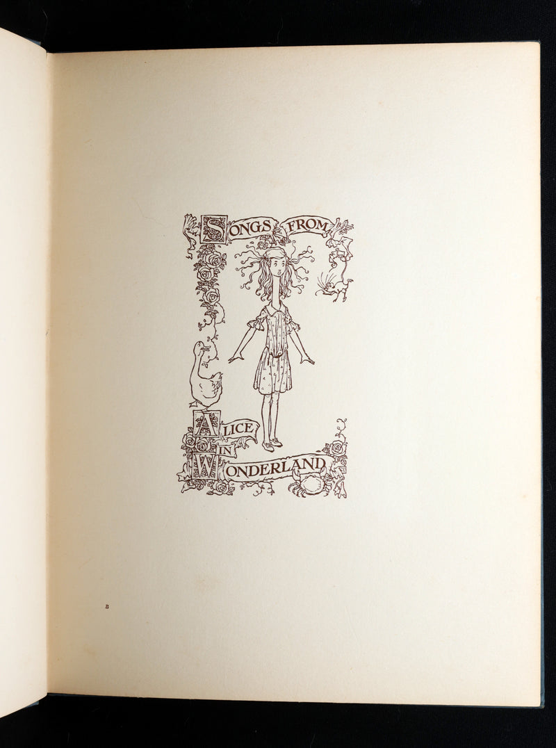 1921 Rare Songs from Alice in Wonderland Illustrated by Charles Folkard 1stED
