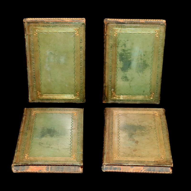1827 Rare Beautiful Book Set - Milton’s Paradise Lost, Regained and Poems