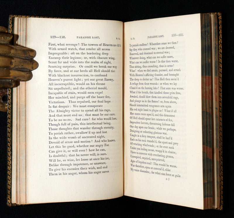 1827 Rare Beautiful Book Set - Milton’s Paradise Lost, Regained and Poems