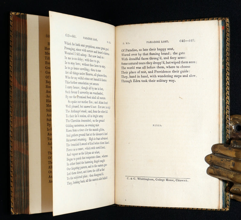 1827 Rare Beautiful Book Set - Milton’s Paradise Lost, Regained and Poems