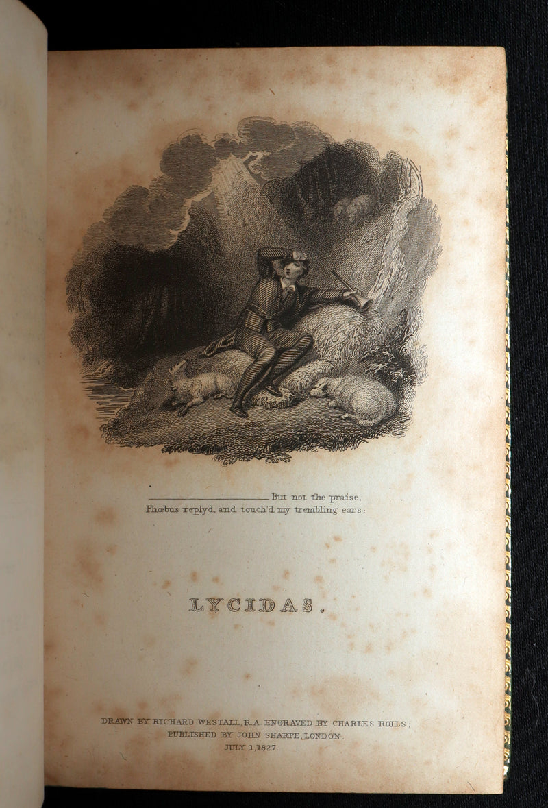 1827 Rare Beautiful Book Set - Milton’s Paradise Lost, Regained and Poems