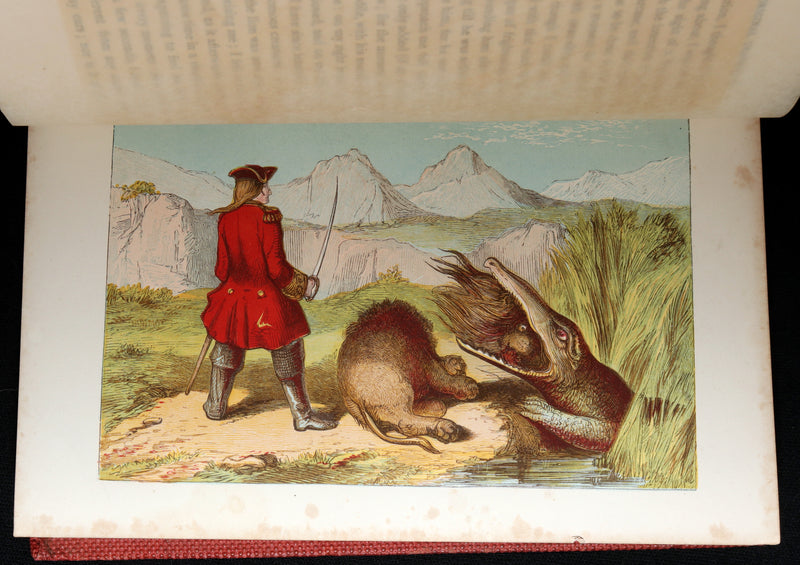 1859 Rare First Edition - Baron Munchausen's Adventures Illustrated by Crowquill