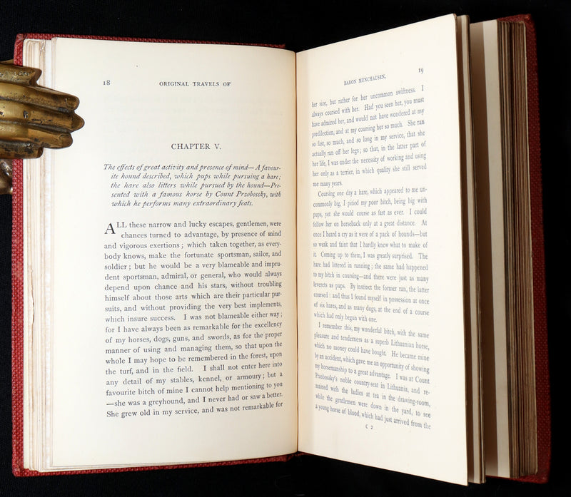 1859 Rare First Edition - Baron Munchausen's Adventures Illustrated by Crowquill