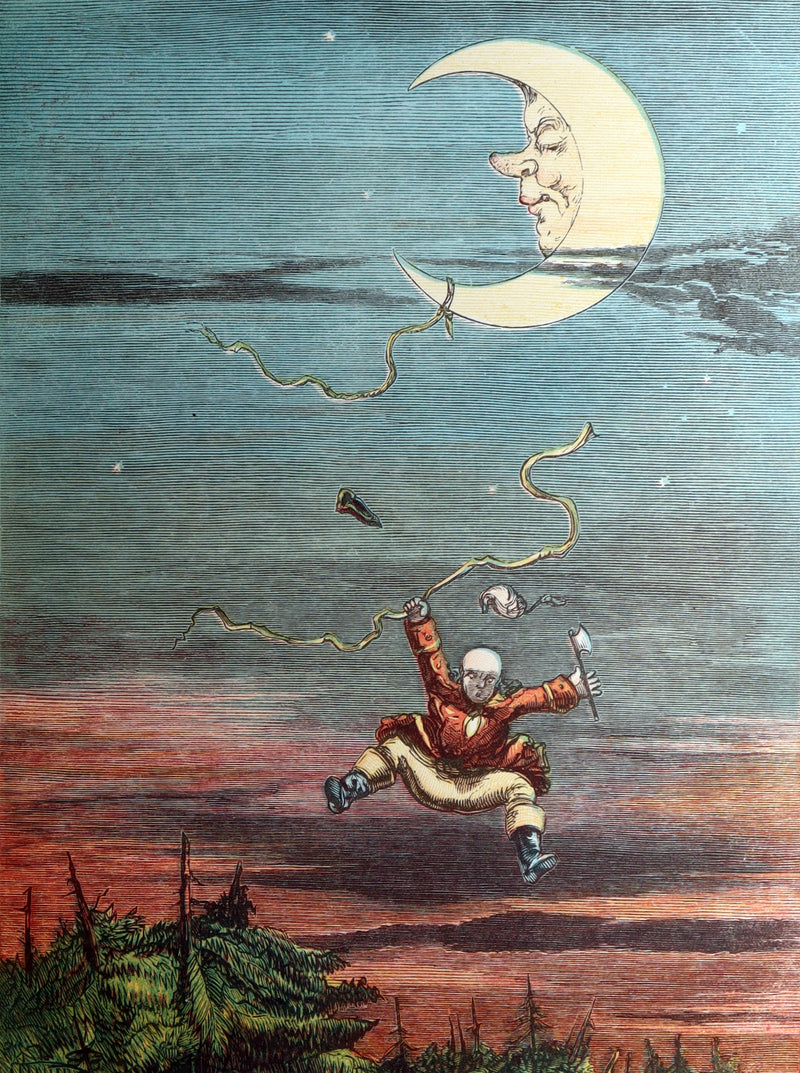 1859 Rare First Edition - Baron Munchausen's Adventures Illustrated by Crowquill