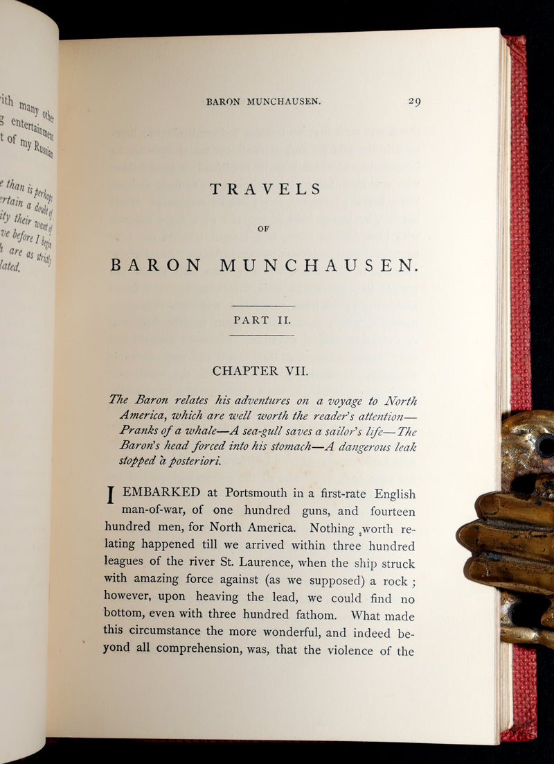1859 Rare First Edition - Baron Munchausen's Adventures Illustrated by Crowquill