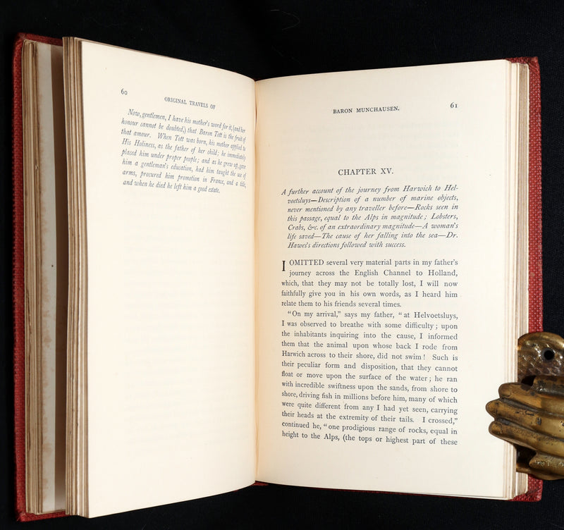 1859 Rare First Edition - Baron Munchausen's Adventures Illustrated by Crowquill
