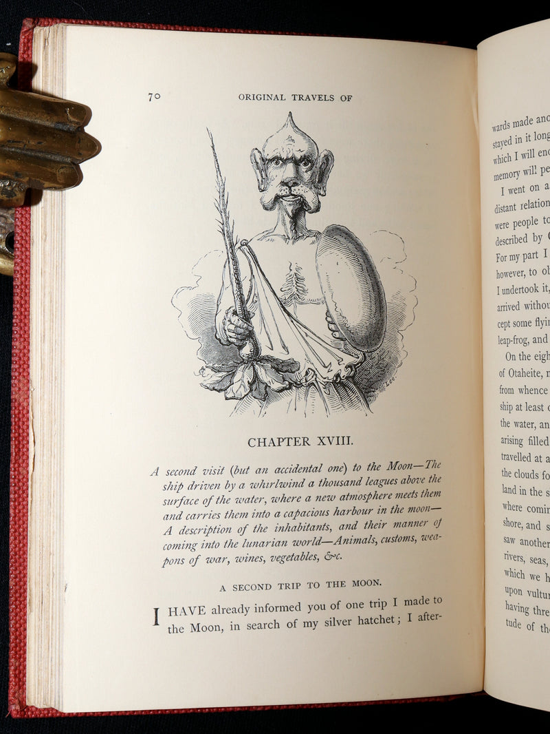 1859 Rare First Edition - Baron Munchausen's Adventures Illustrated by Crowquill