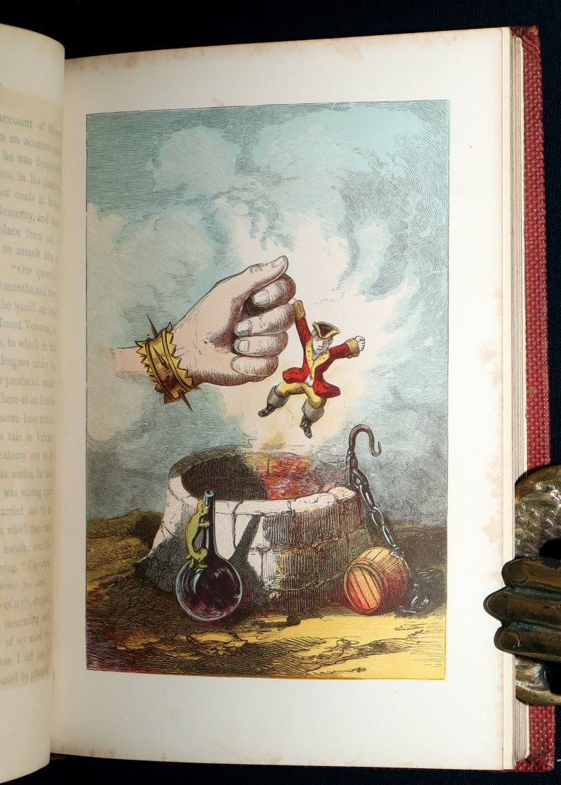 1859 Rare First Edition - Baron Munchausen's Adventures Illustrated by Crowquill