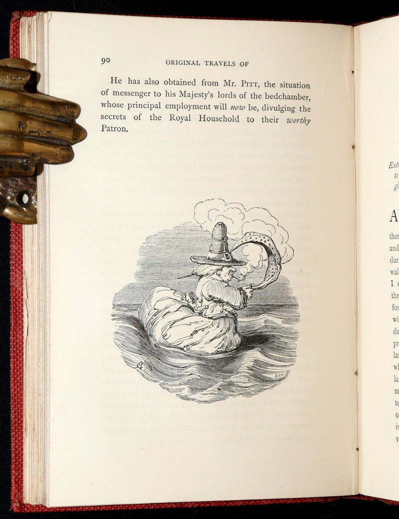 1859 Rare First Edition - Baron Munchausen's Adventures Illustrated by Crowquill