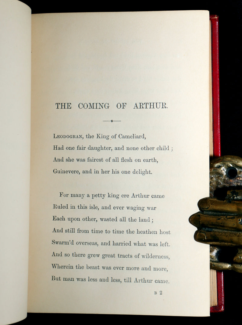 1869 Rare Book on Legend of King Arthur - Idylls of the King by Alfred Tennyson