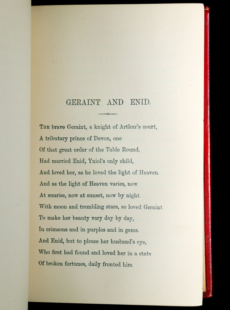 1869 Rare Book on Legend of King Arthur - Idylls of the King by Alfred Tennyson